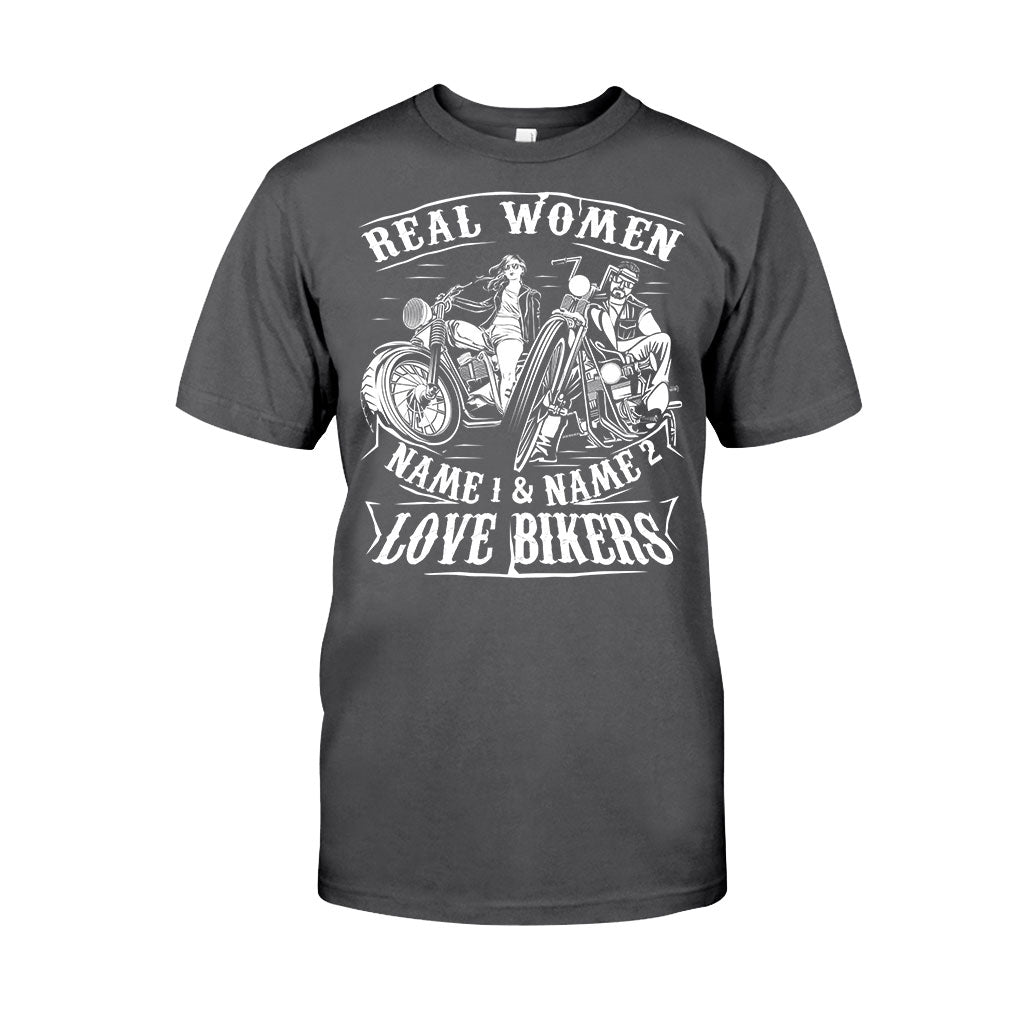 Real Women Love Bikers - Personalized Couple T-shirt and Hoodie