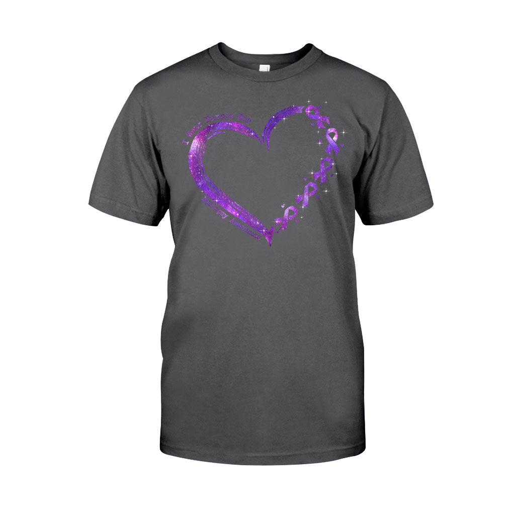 I Wear Purple For Someone I Love Heart - Epilepsy Awareness Personalized T-shirt And Hoodie