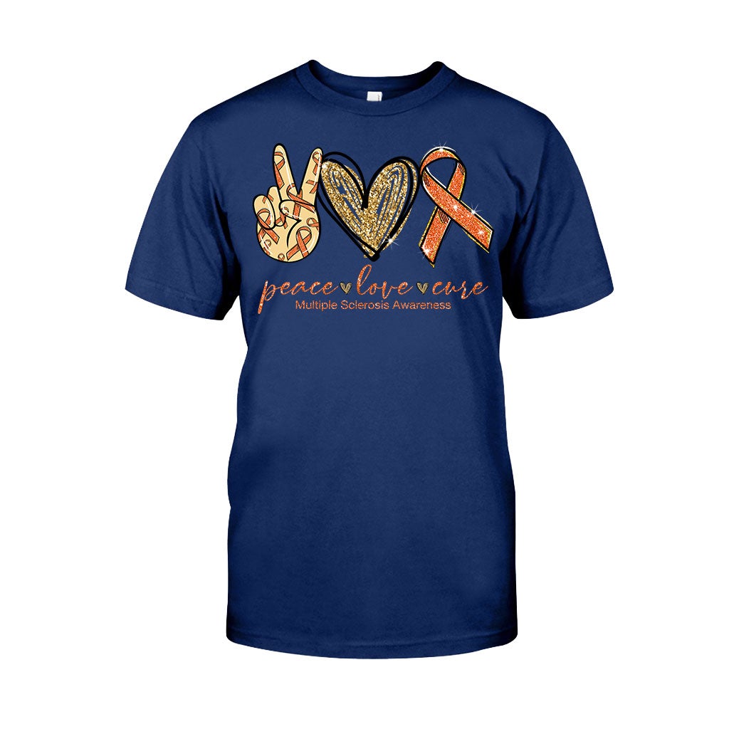 Peace Love Cure  - Multiple Sclerosis Awareness T-shirt And Hoodie 092021