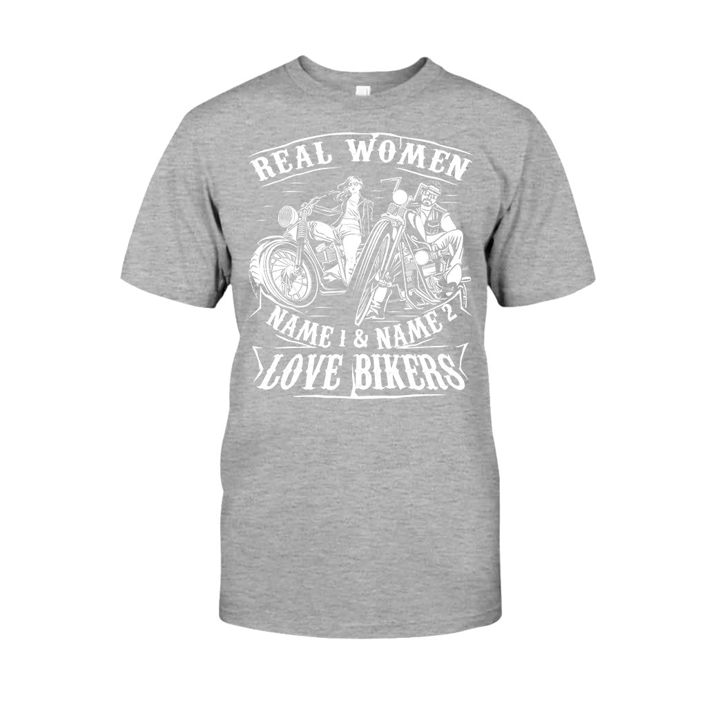 Real Women Love Bikers - Personalized Couple T-shirt and Hoodie