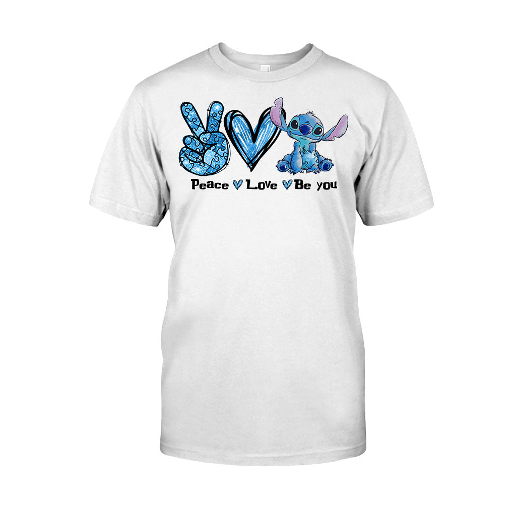 Peace Love Be You - Autism Awareness T-shirt and Hoodie