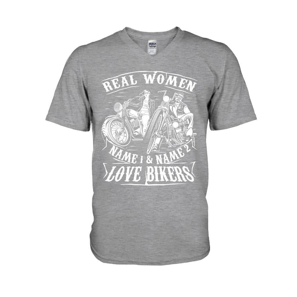 Real Women Love Bikers - Personalized Couple T-shirt and Hoodie