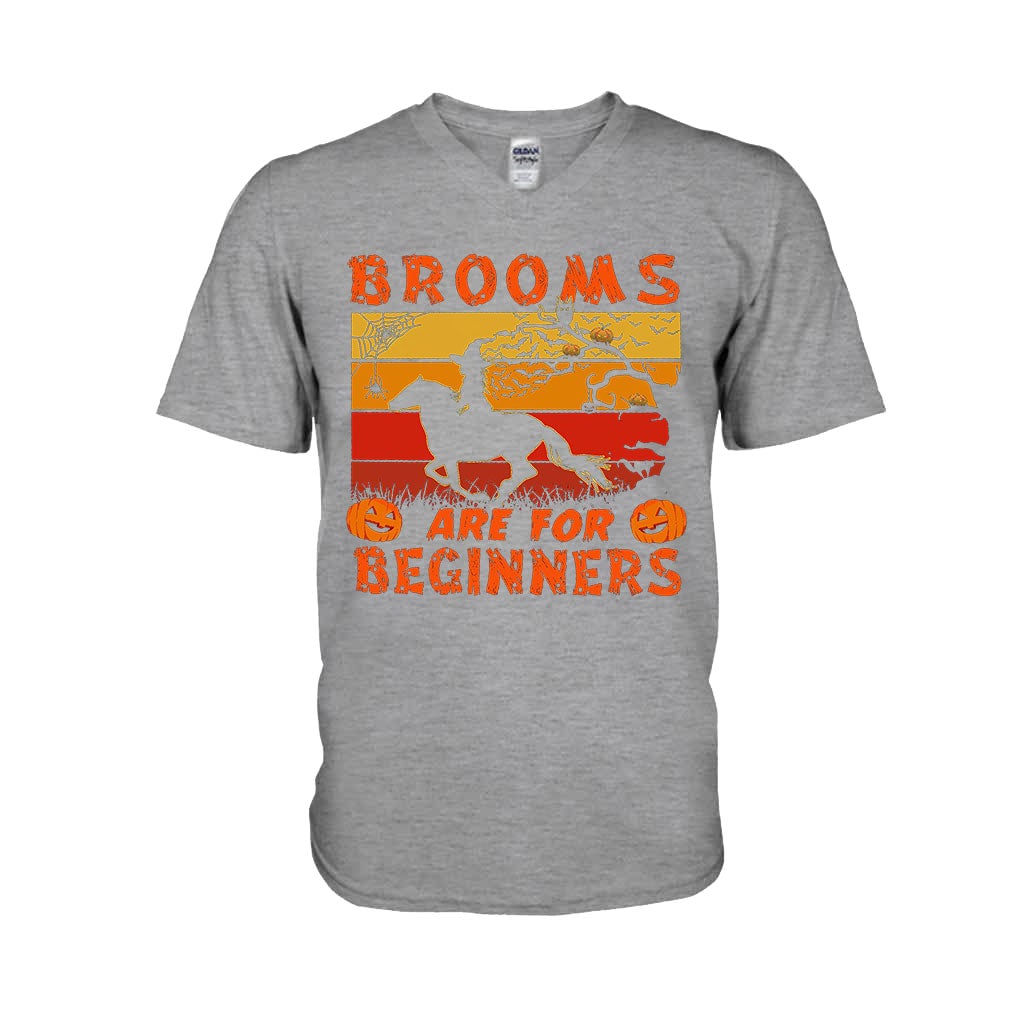Brooms Are For Beginners Halloween - Horse T-shirt And Hoodie 092021