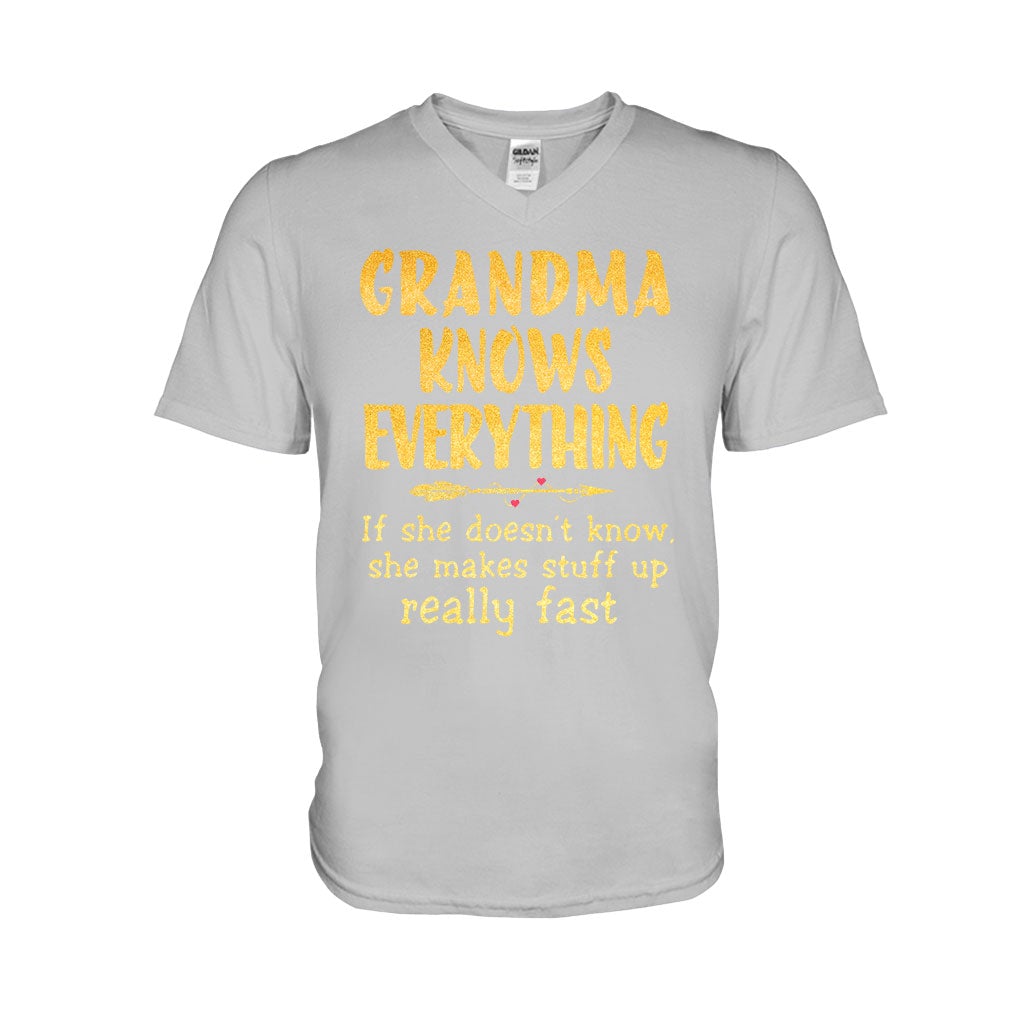 Grandma Knows Everything T-shirt And Hoodie 072021