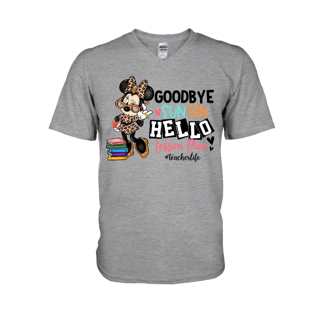 Goodbye Suntan Hello Lesson Plan - Personalized Teacher T-shirt and Hoodie