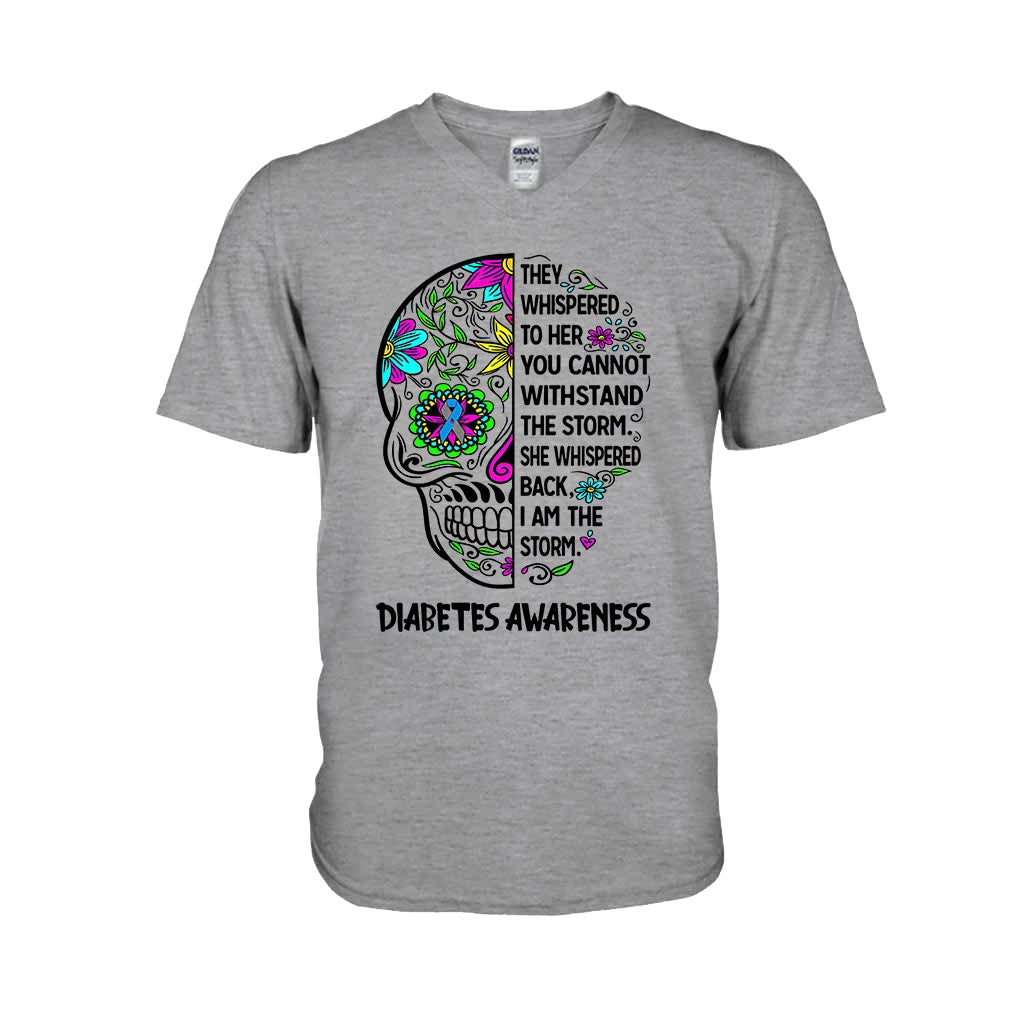 They Whispered To Her - Diabetes Awareness T-shirt And Hoodie 082021