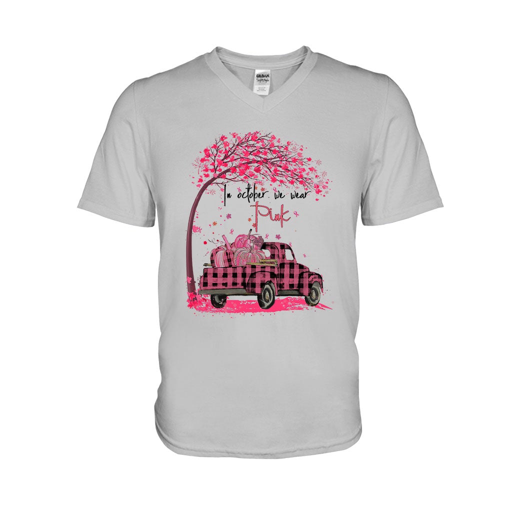 In October We Wear Pink - Breast Cancer Awareness T-shirt And Hoodie 072021
