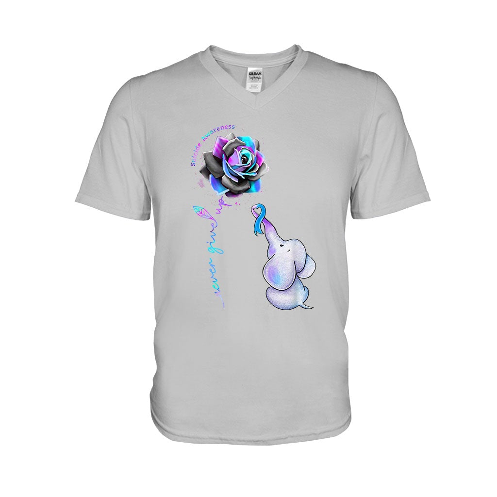 Never Give Up - Suicide Prevention T-shirt And Hoodie 062021