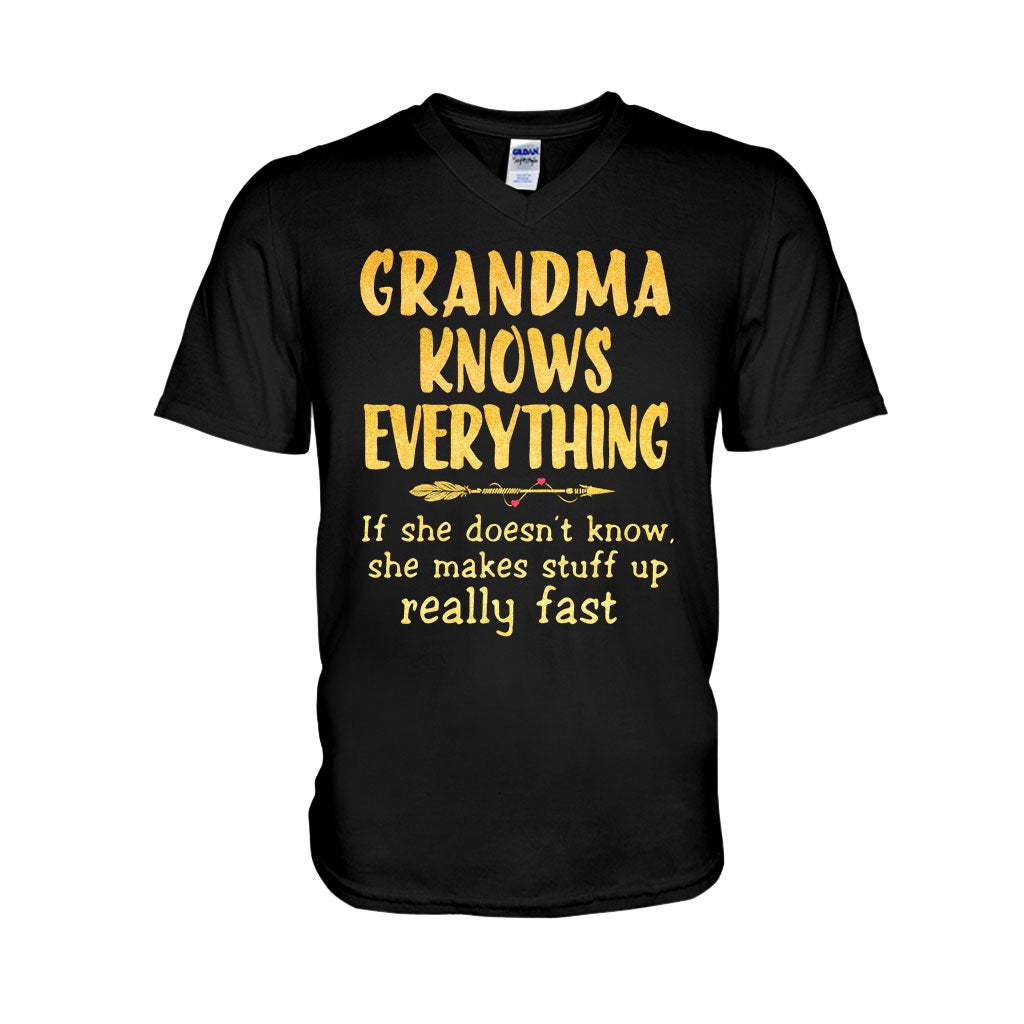 Grandma Knows Everything T-shirt And Hoodie 072021