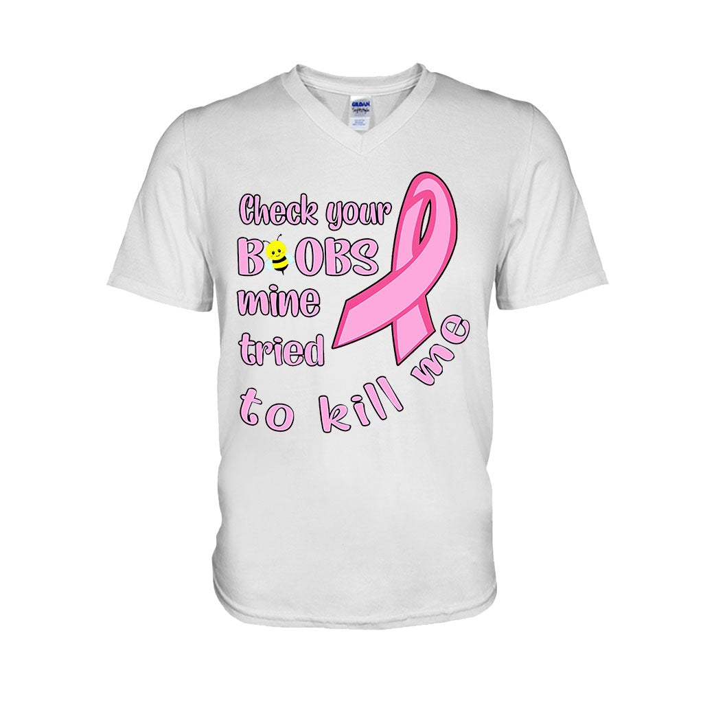 Check Your - Breast Cancer Awareness T-shirt And Hoodie 072021