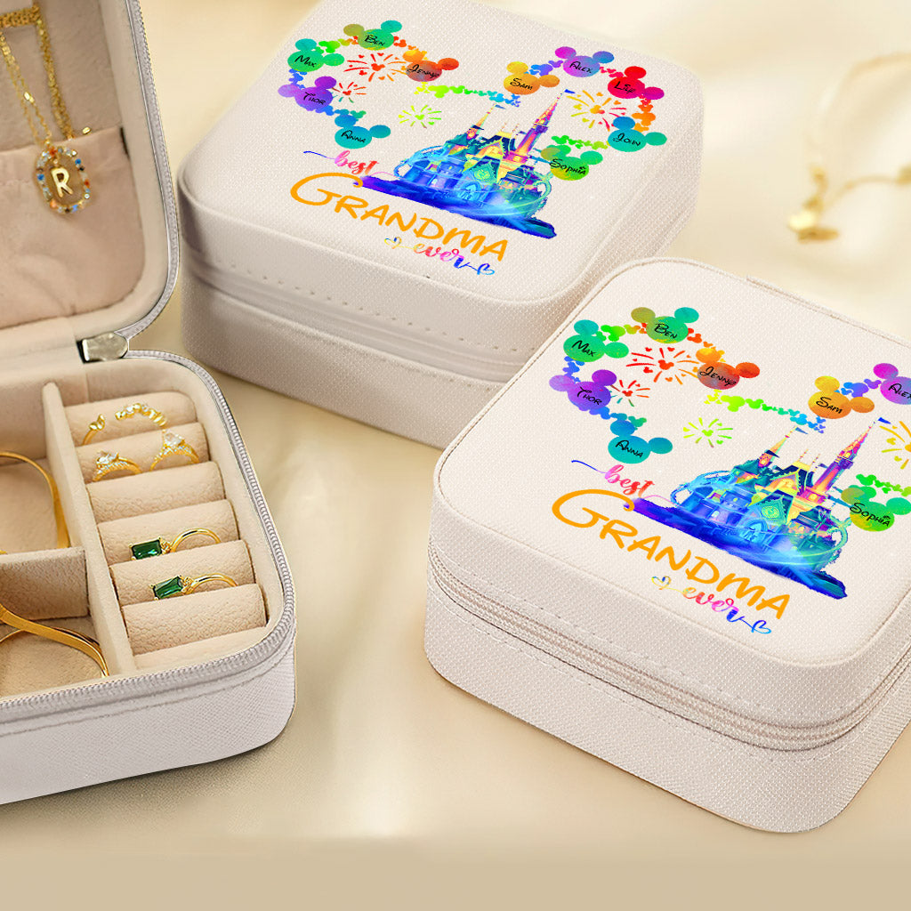 Best Grandma Mom Ever Mouse Ears Magic Castle - Personalized Grandma Jewelry Box
