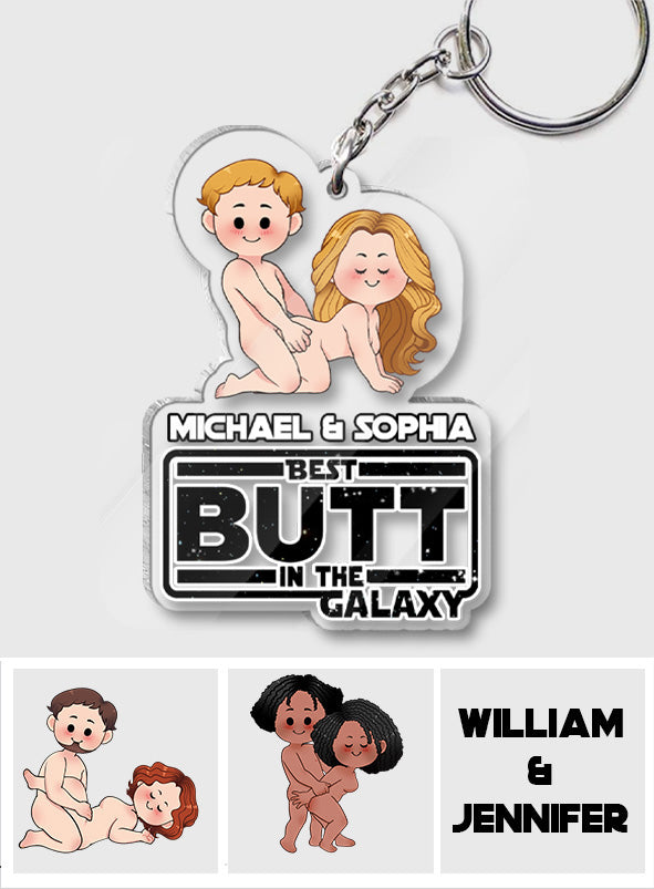 Best Butt In The Galaxy - Personalized The Force Transparent Keychain