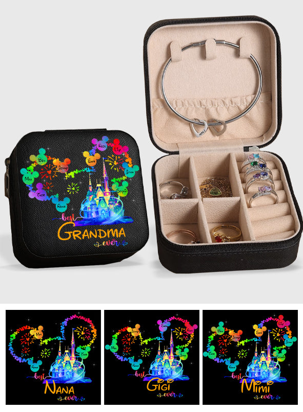 Best Grandma Mom Ever Mouse Ears Magic Castle - Personalized Grandma Jewelry Box