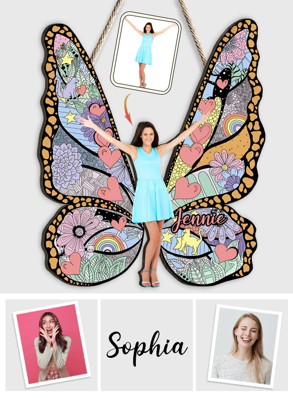 Custom Photo Butterfly - Personalized Custom Shaped Wood Sign