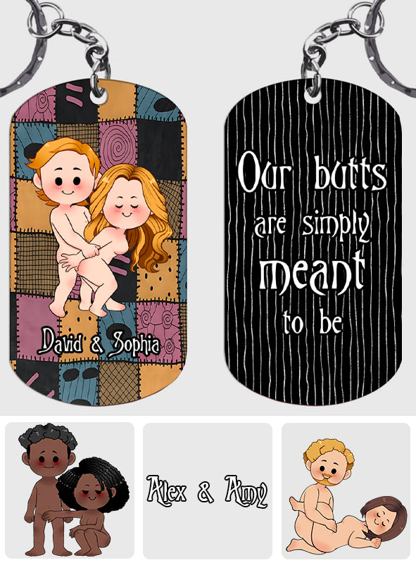 We're Simply Meant To Be Nightmare Naughty - Personalized Nightmare Stainless Steel Keychain