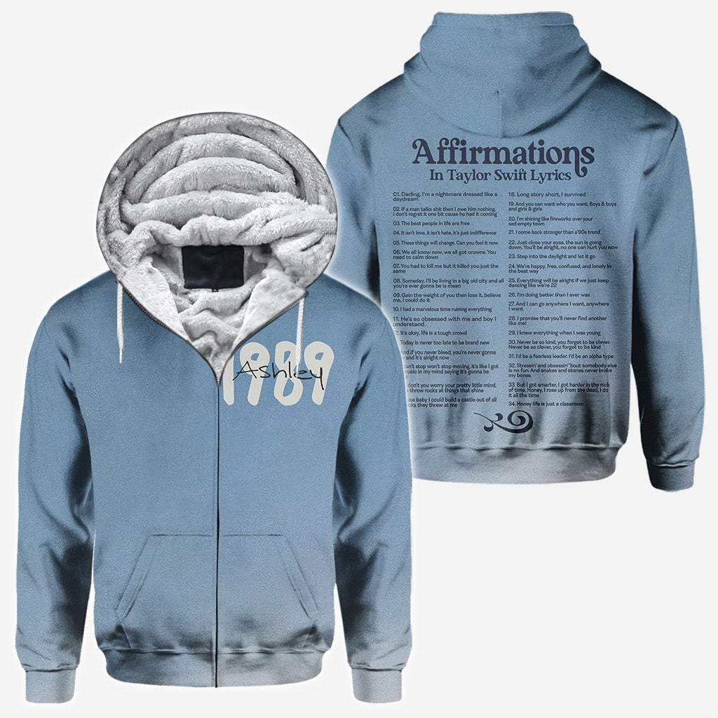 Affirmations in Miss American Lyrics - Personalized Tay-tay Lover All Over Shirt