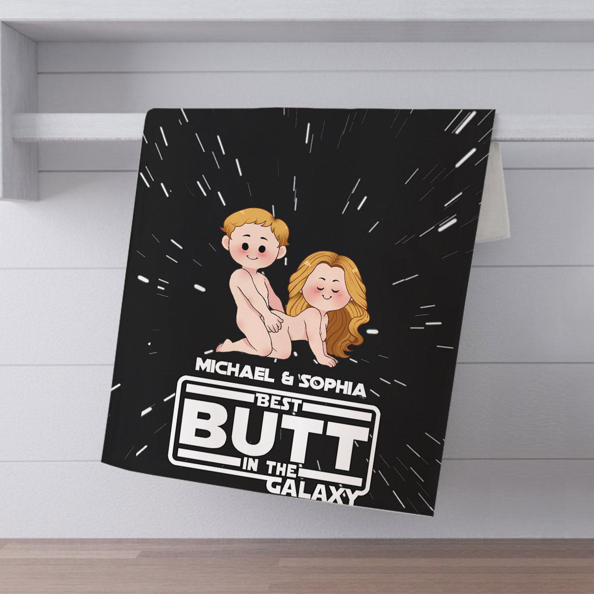 Best Butt In The Galaxy - Personalized The Force Towel