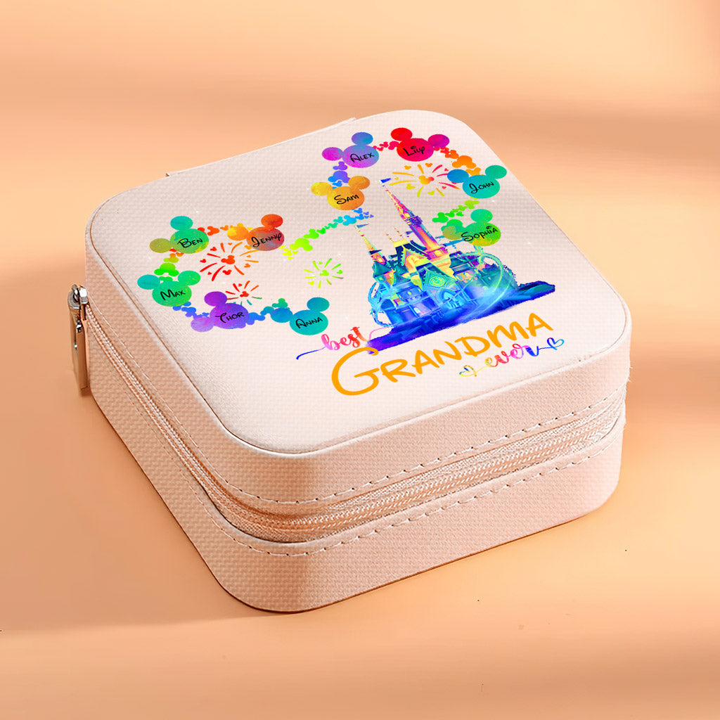 Best Grandma Mom Ever Mouse Ears Magic Castle - Personalized Grandma Jewelry Box