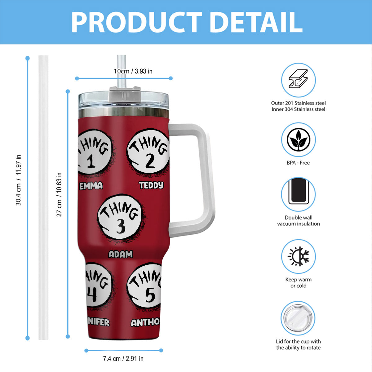 Any Title's Of All Things - Personalized Mother Tumbler With Handle