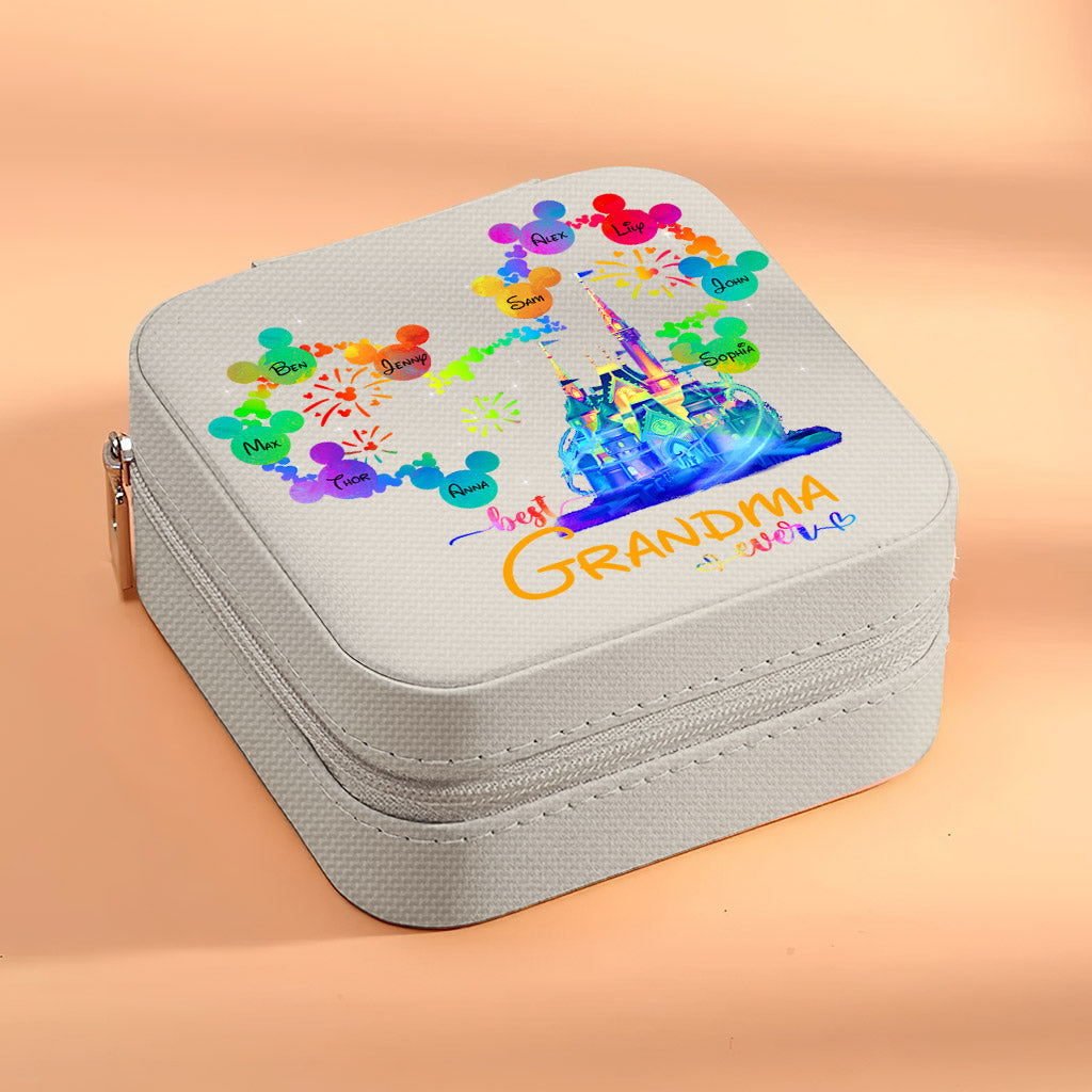 Best Grandma Mom Ever Mouse Ears Magic Castle - Personalized Grandma Jewelry Box