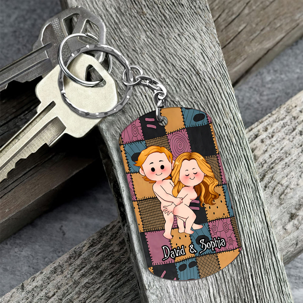 We're Simply Meant To Be Nightmare Naughty - Personalized Nightmare Stainless Steel Keychain
