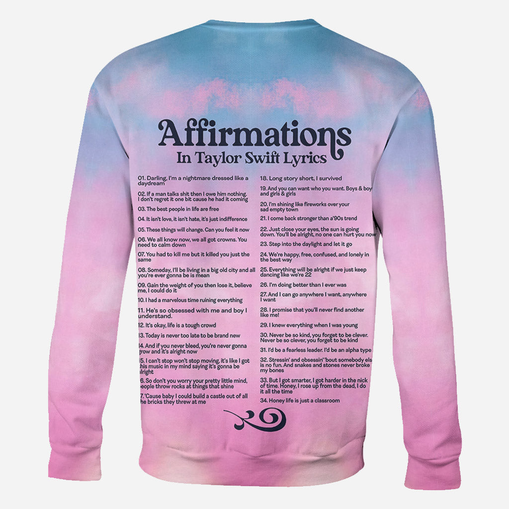 Affirmations in Miss American Lyrics - Personalized Tay-tay Lover All Over Shirt
