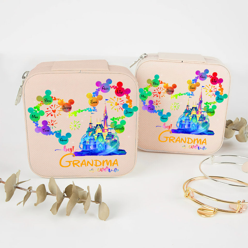 Best Grandma Mom Ever Mouse Ears Magic Castle - Personalized Grandma Jewelry Box