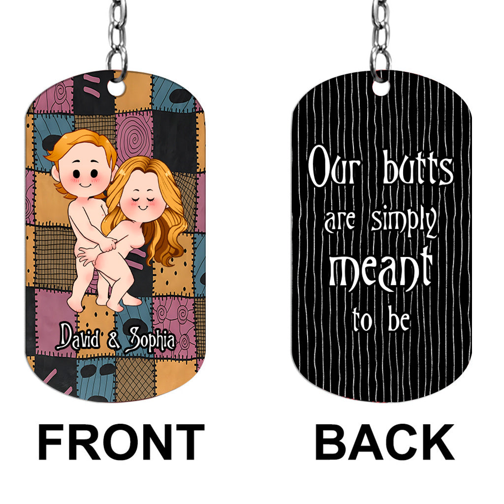 We're Simply Meant To Be Nightmare Naughty - Personalized Nightmare Stainless Steel Keychain