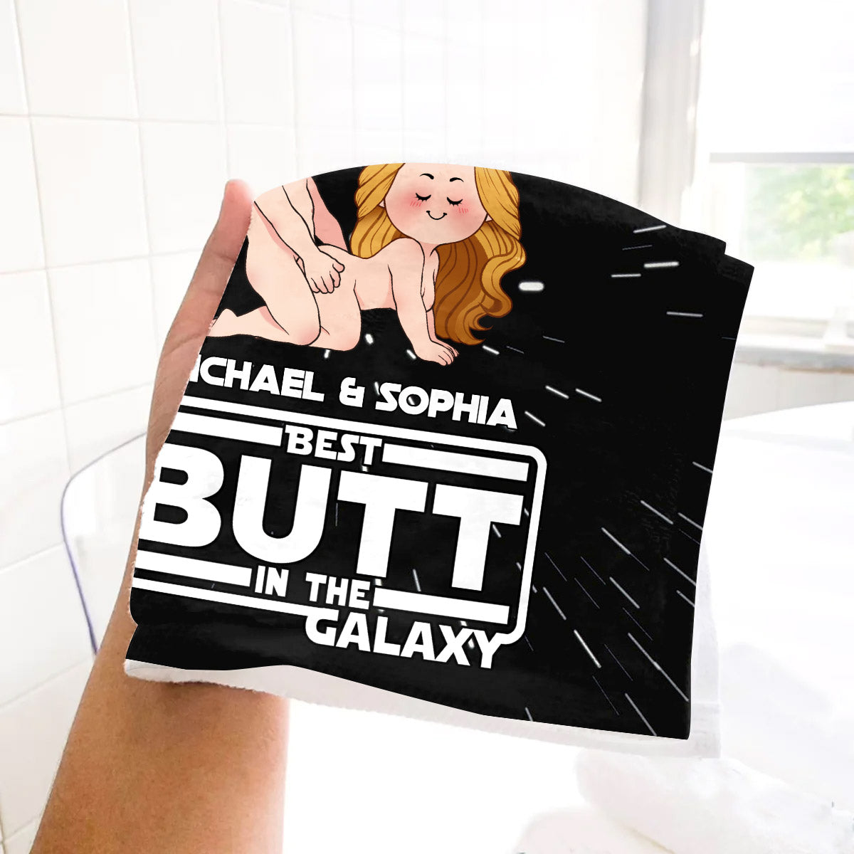 Best Butt In The Galaxy - Personalized The Force Towel