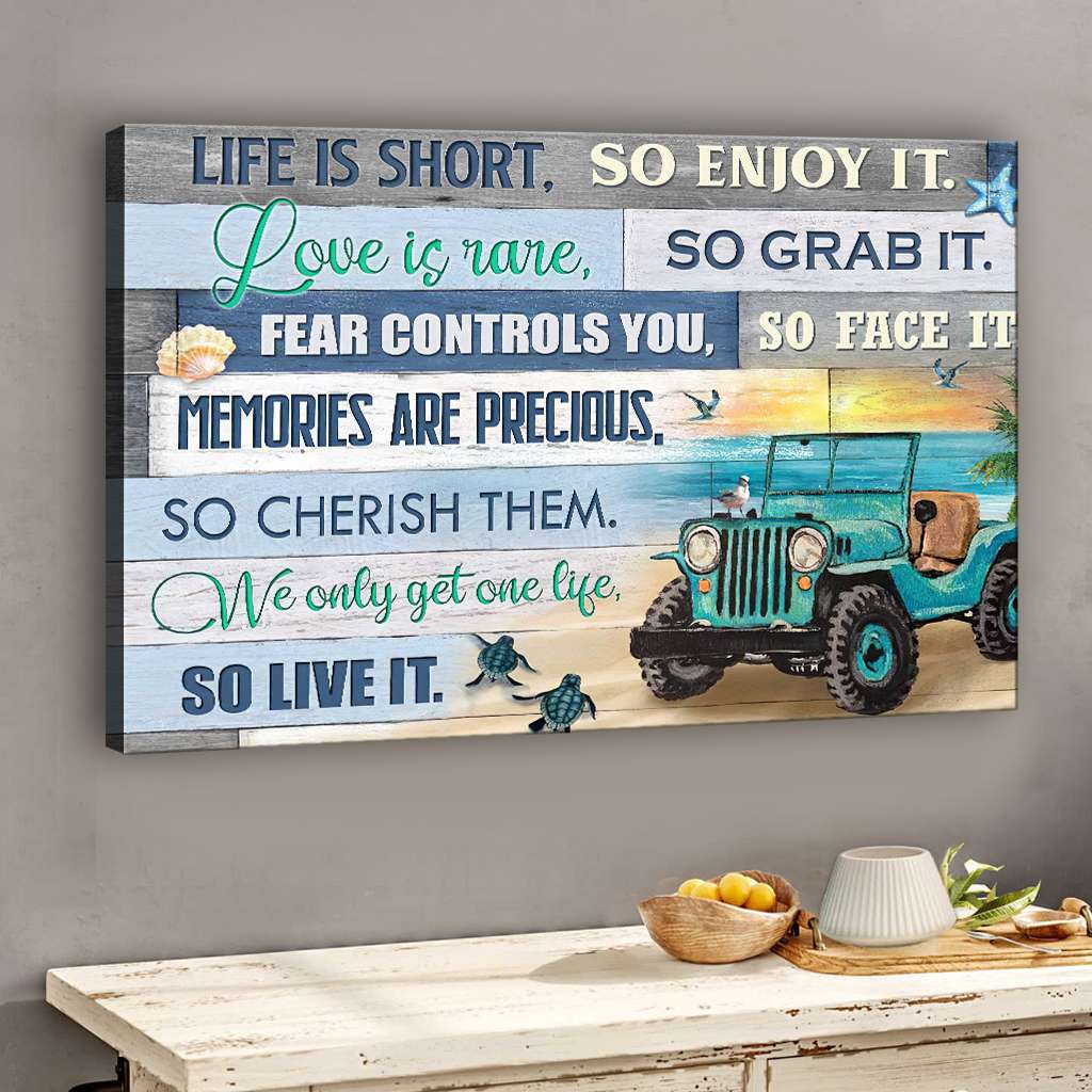 Life Is Short Car Canvas And Poster