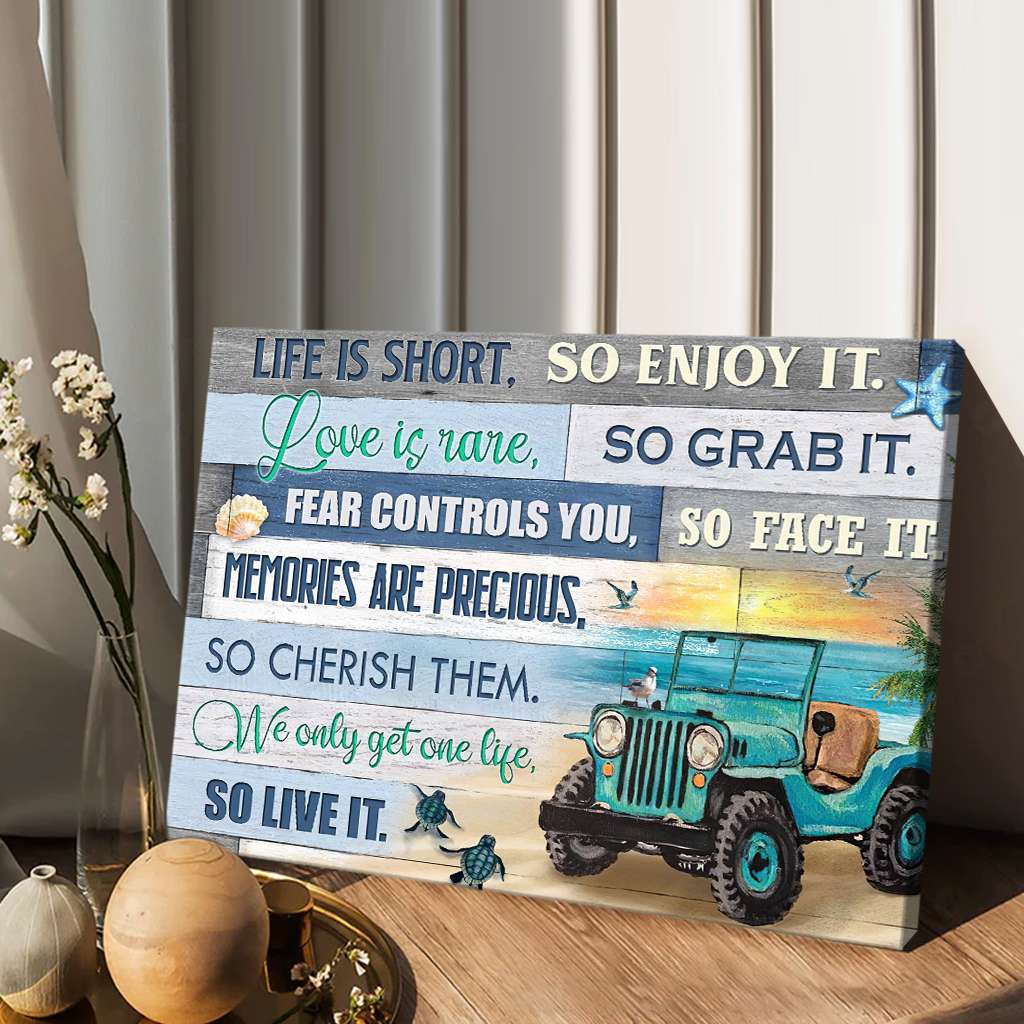 Life Is Short Car Canvas And Poster