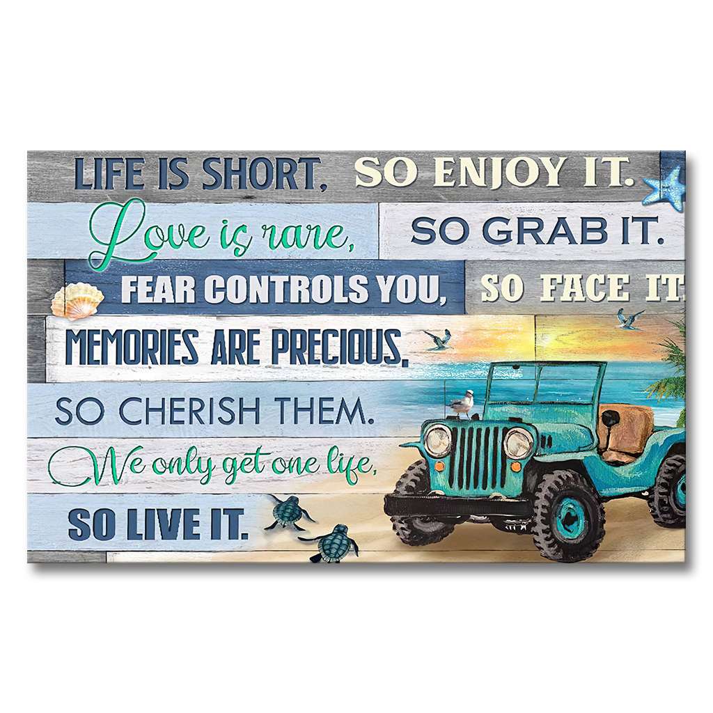 Life Is Short Car Canvas And Poster