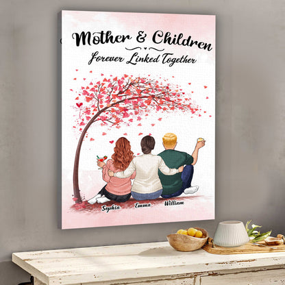 Forever Linked Together - Gift for mom, daughter, son - Personalized Canvas And Poster