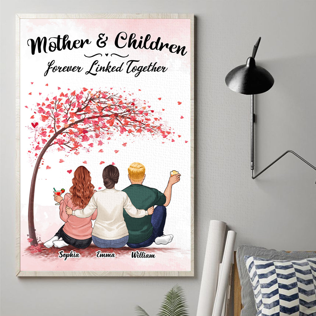 Forever Linked Together - Gift for mom, daughter, son - Personalized Canvas And Poster