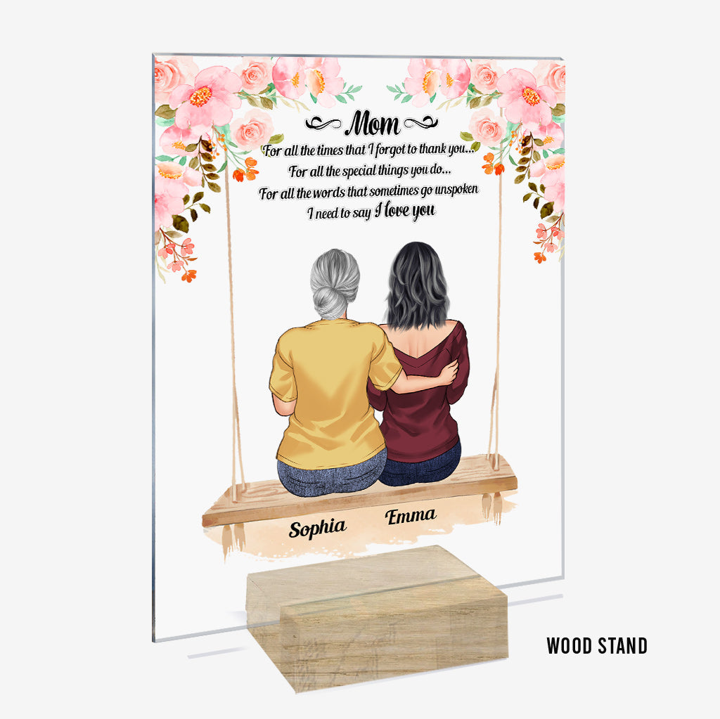 Love You Mom - Personalized Mother's Day Mother Transparent Acrylic Plaque