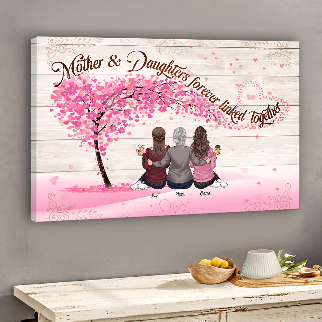 Forever Linked Together - Personalized Mother's Day Mother Canvas And Poster