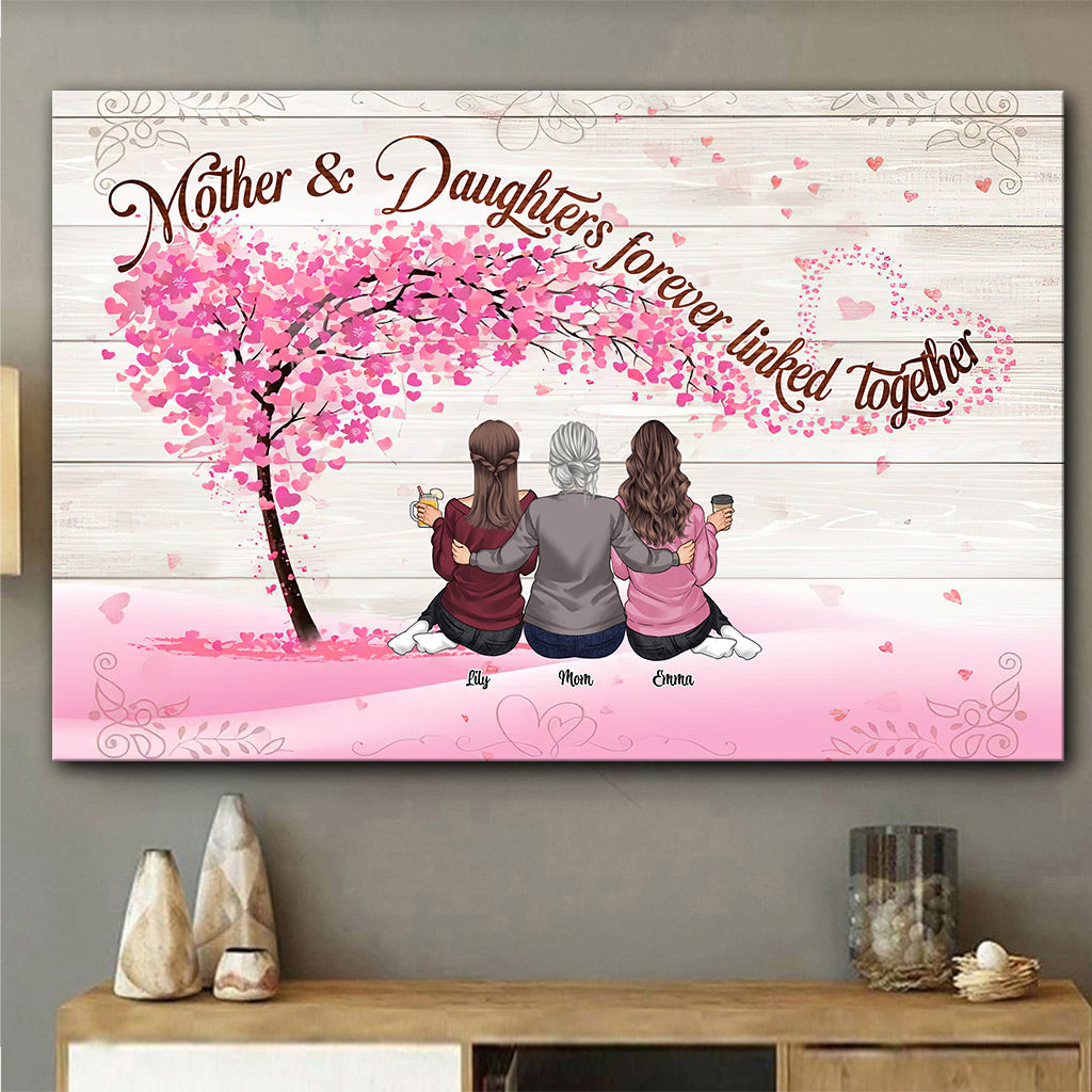 Forever Linked Together - Personalized Mother's Day Mother Canvas And Poster