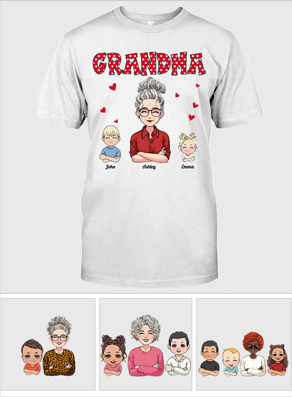 Grandma/ Mother And Kids - Personalized Mother's day Mother T-shirt and Hoodie