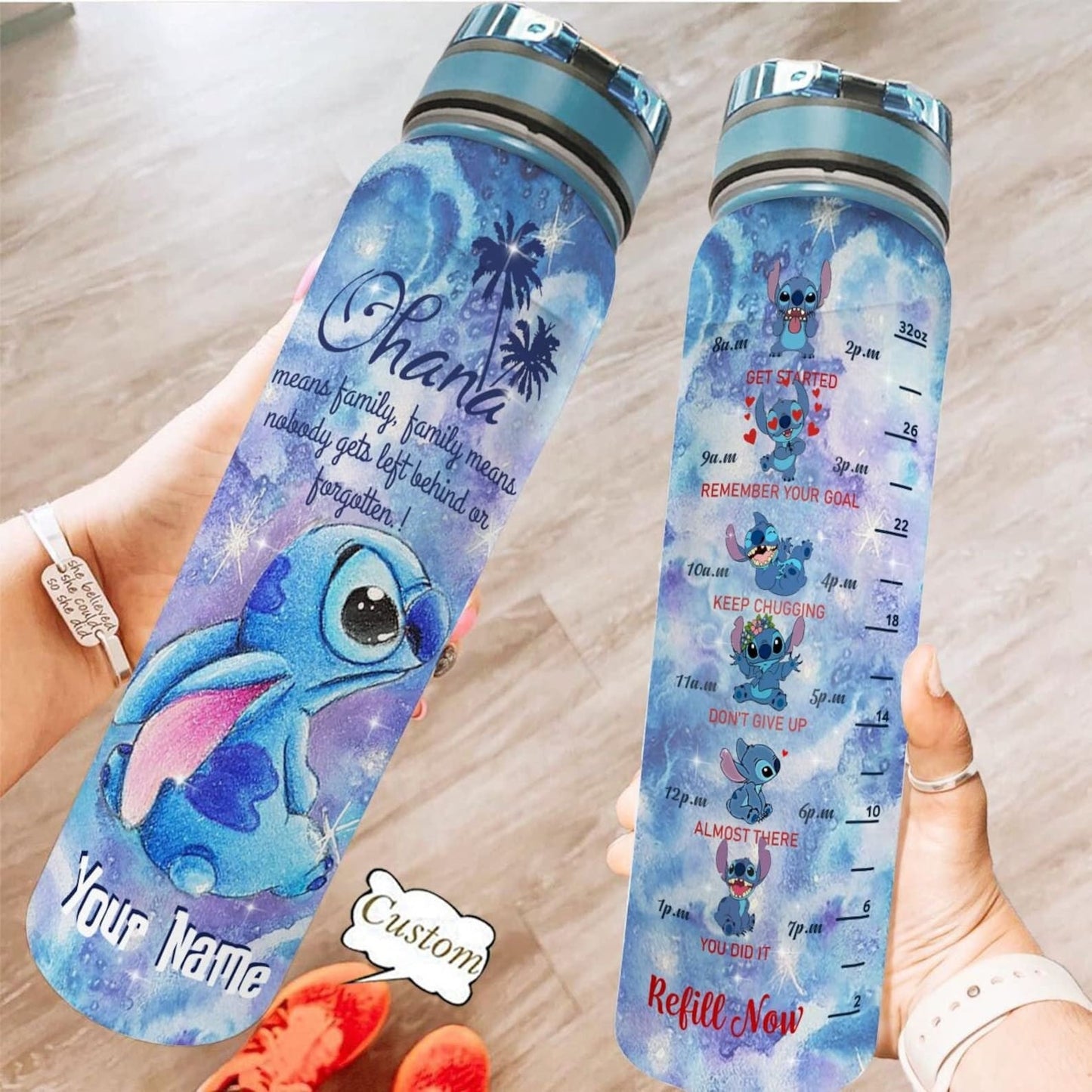 Love Ohana - Personalized Ohana Water Tracker Bottle 0523