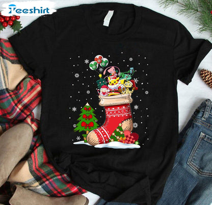 Christmas Sock Monster Trainer T-shirt and Hoodie 0823