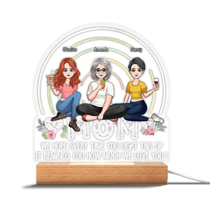 We Hope Every Time You Light - Gift for mom, grandma - Personalized Shaped Plaque Light Base