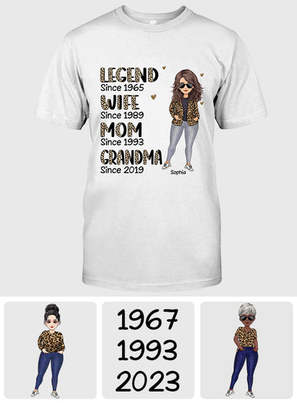 Legend Wife Mom - Personalized Mother's day Mother T-shirt and Hoodie