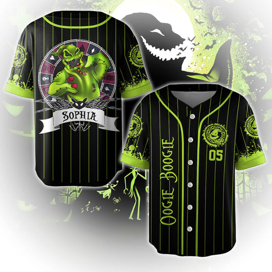 Green Ghost - Personalized Nightmare Baseball Jersey