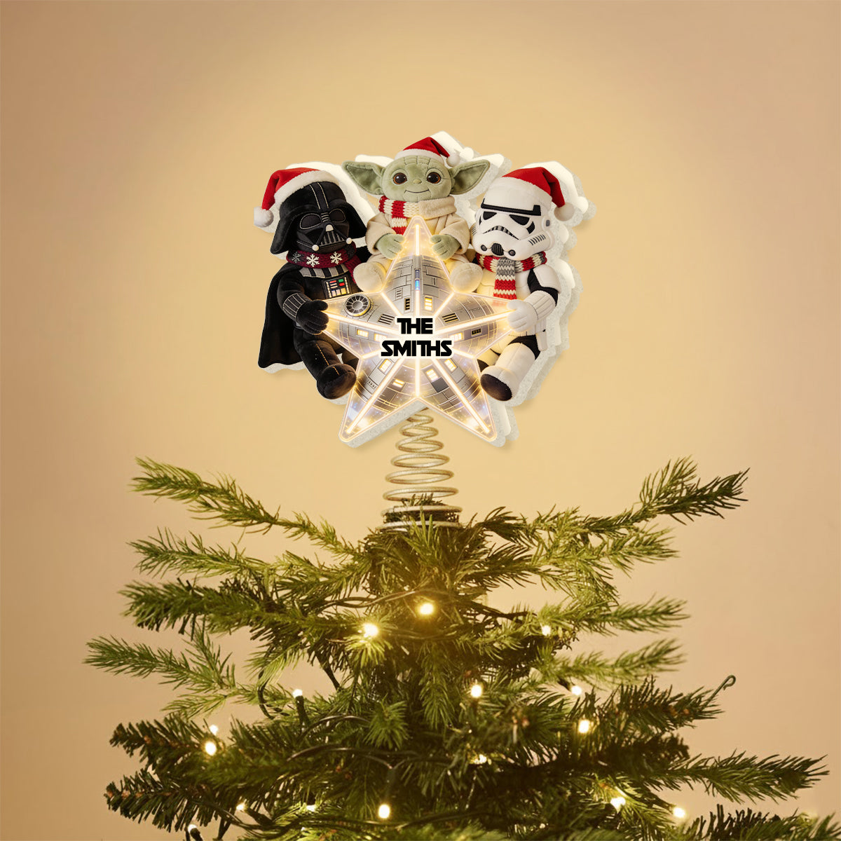 The Magical Force Christmas Gift - Personalized The Force LED Light Tree Topper