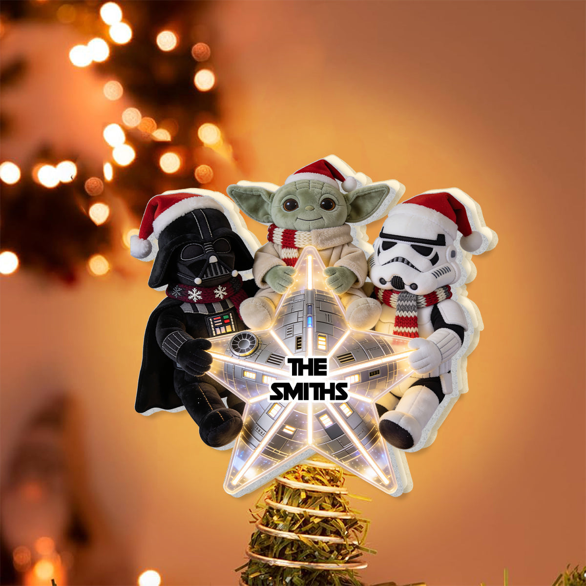 The Magical Force Christmas Gift - Personalized The Force LED Light Tree Topper