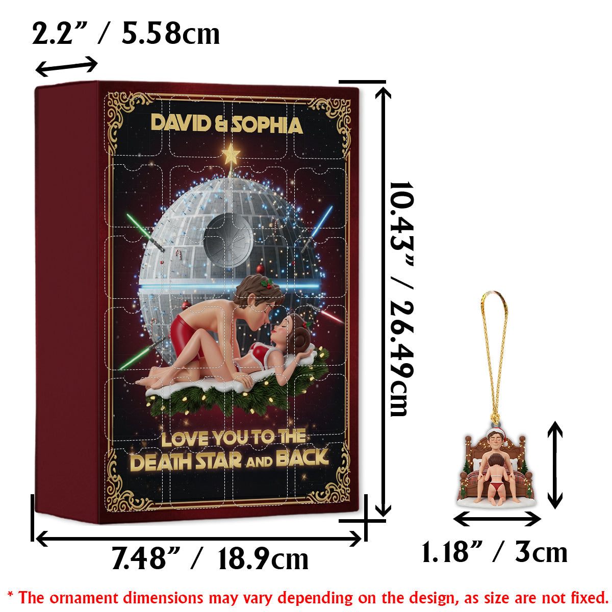 To the Stars and Back - Personalized The Force Advent Calendar With Ornaments