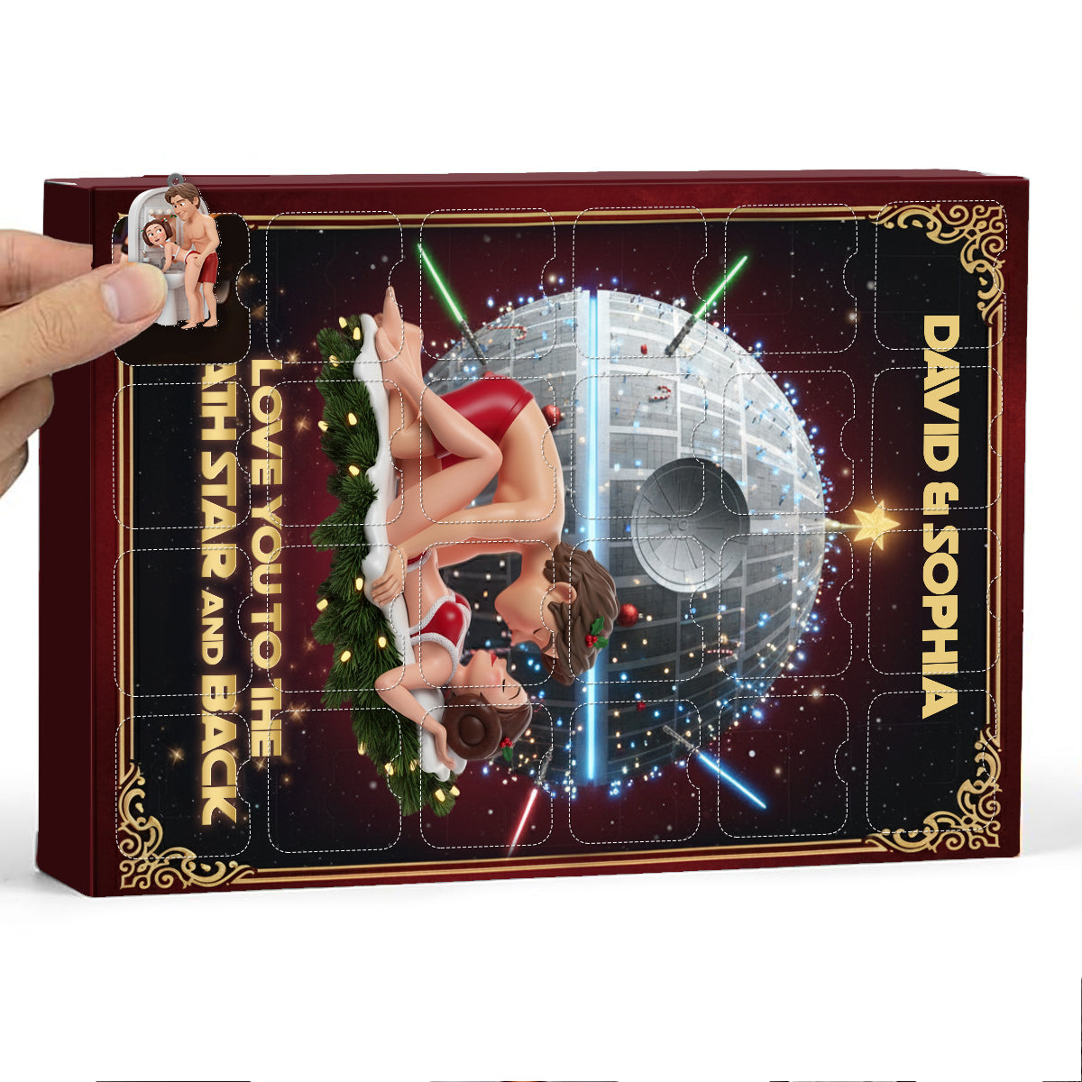 To the Stars and Back - Personalized The Force Advent Calendar With Ornaments
