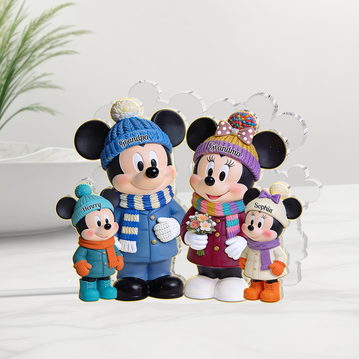 Merry Christmas - Personalized Mouse Acrylic LED Night Light