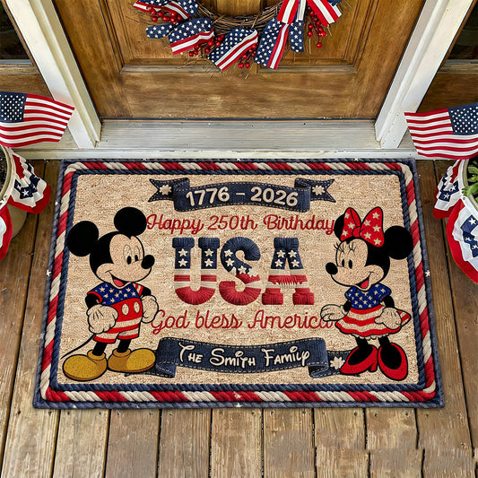250th Birthday - Personalized Mouse Doormat