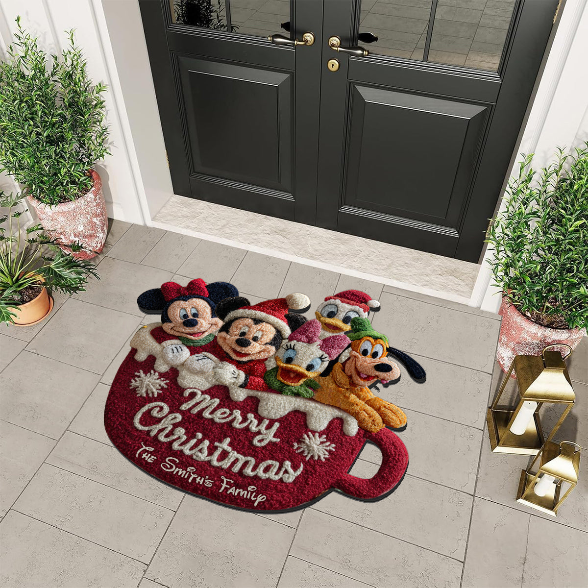 Magical Christmas - Personalized Mouse Non-Slip Tufted Rug